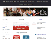 Tablet Screenshot of aokmusicandarts.com